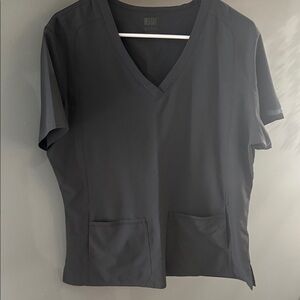 Med Couture Insight Gray Scrub Top